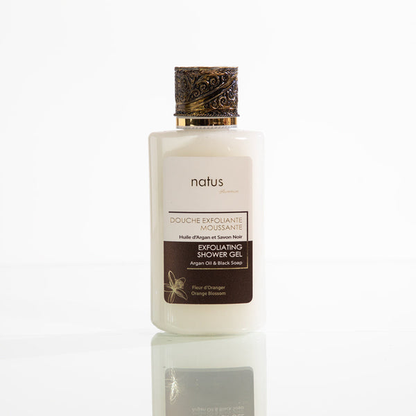 Douche exfoliante moussante