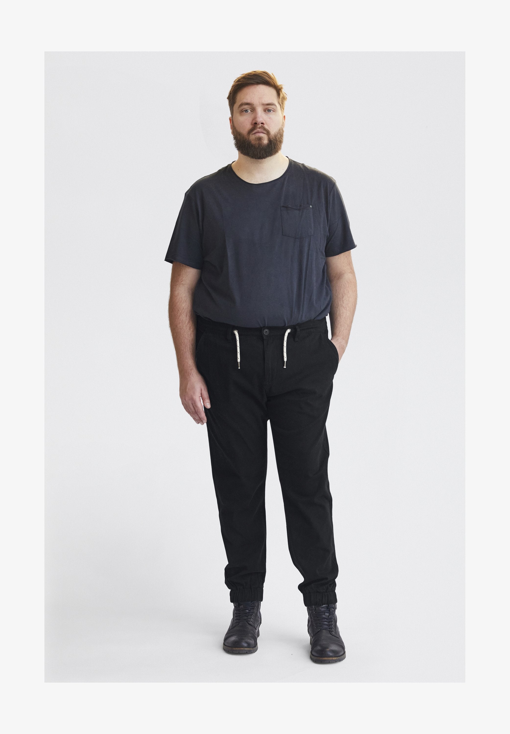 BHSELLI BIG & TALL - Pantalon classique - black