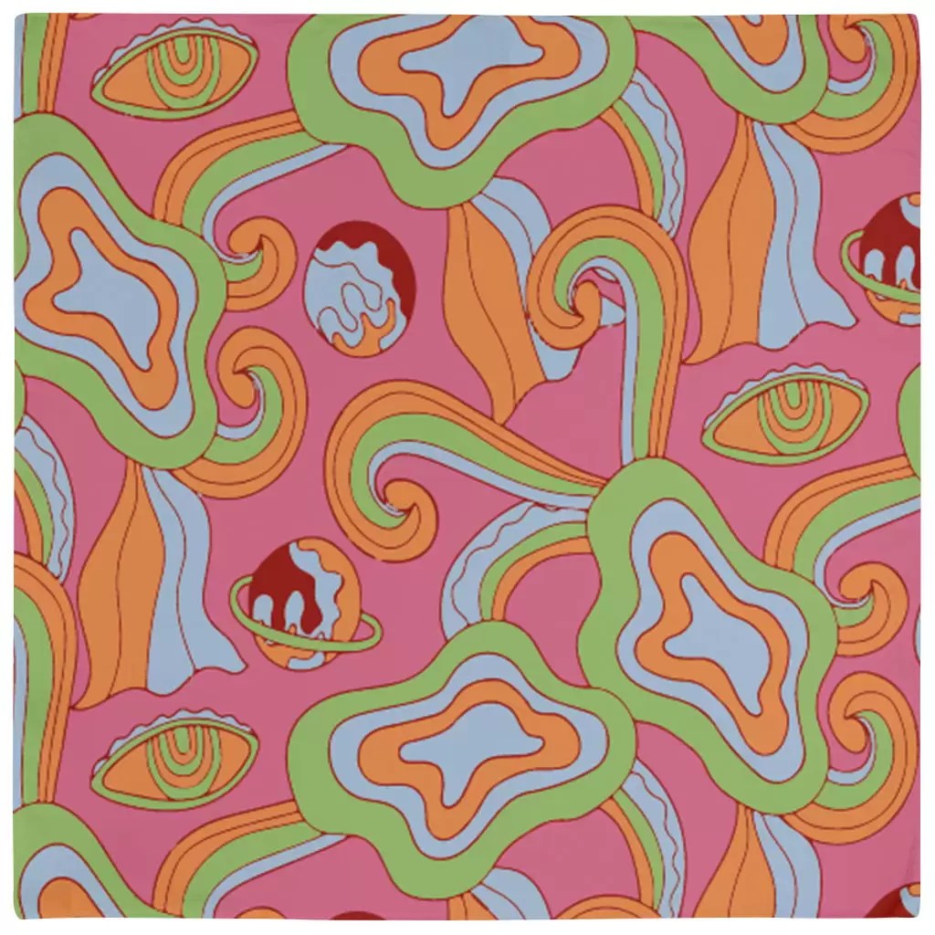 Foulard Psychédélique Rose