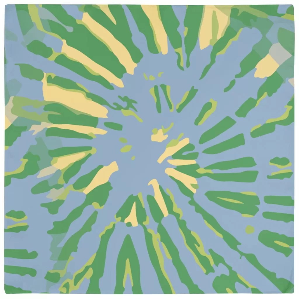Foulard Tie Dye Vert Bleu