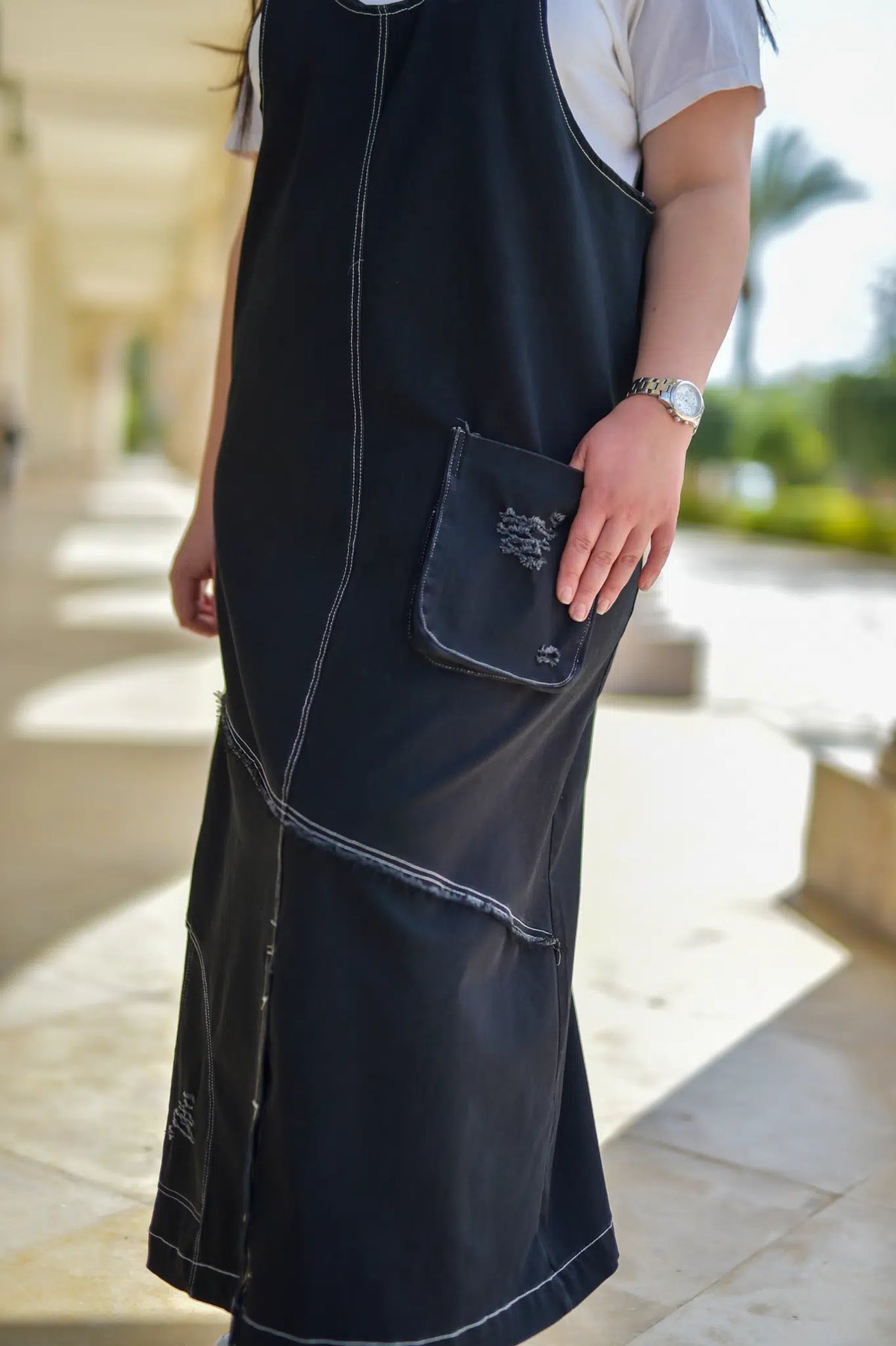 Robe Salopette en Jean Noir