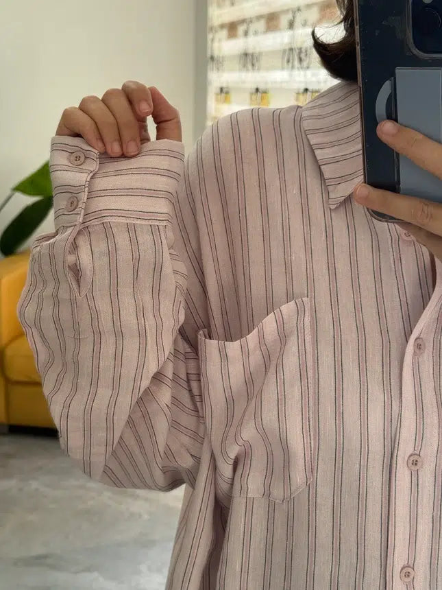 Chemise en Coton à Rayures