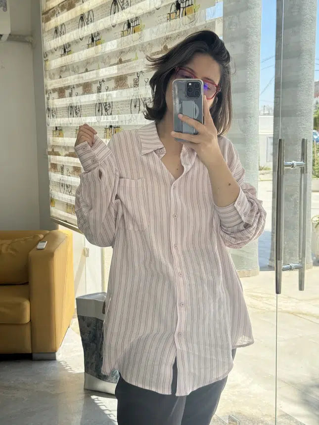 Chemise en Coton à Rayures