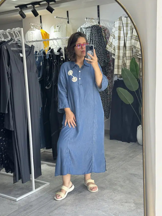 Robe en Jean Bleu