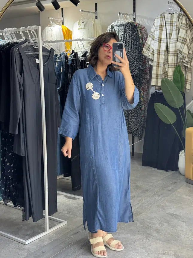 Robe en Jean Bleu