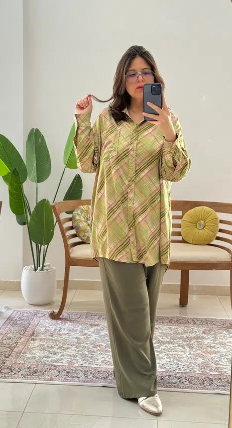 Pantalon Large en Crêpe de Soie