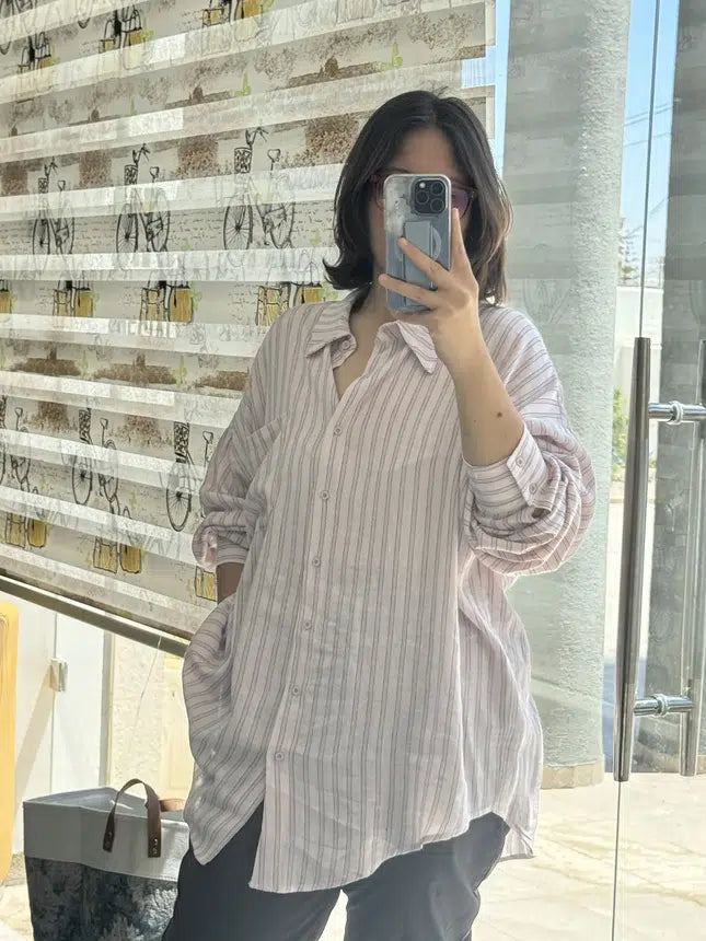 Chemise en Coton à Rayures