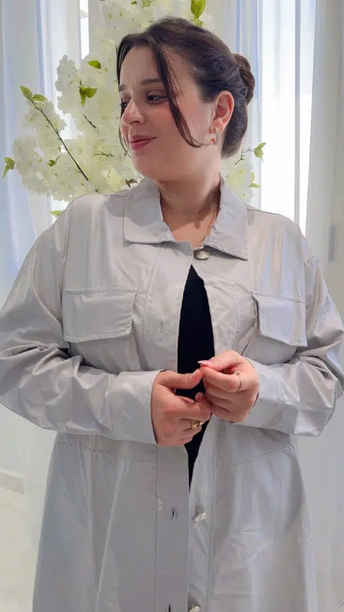 Veste Simili Cuir Crème