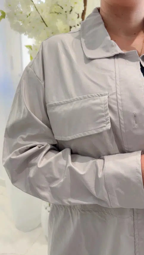 Veste Simili Cuir Crème