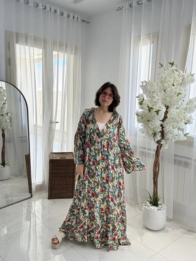 Robe en Fibranne Imprimée