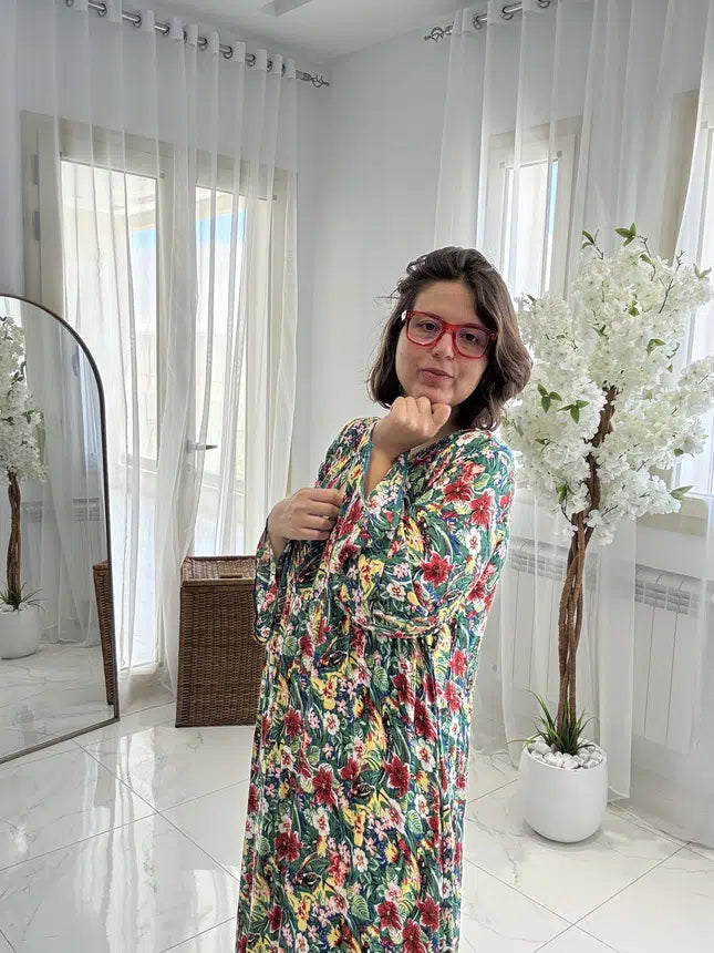 Robe en Fibranne Imprimée