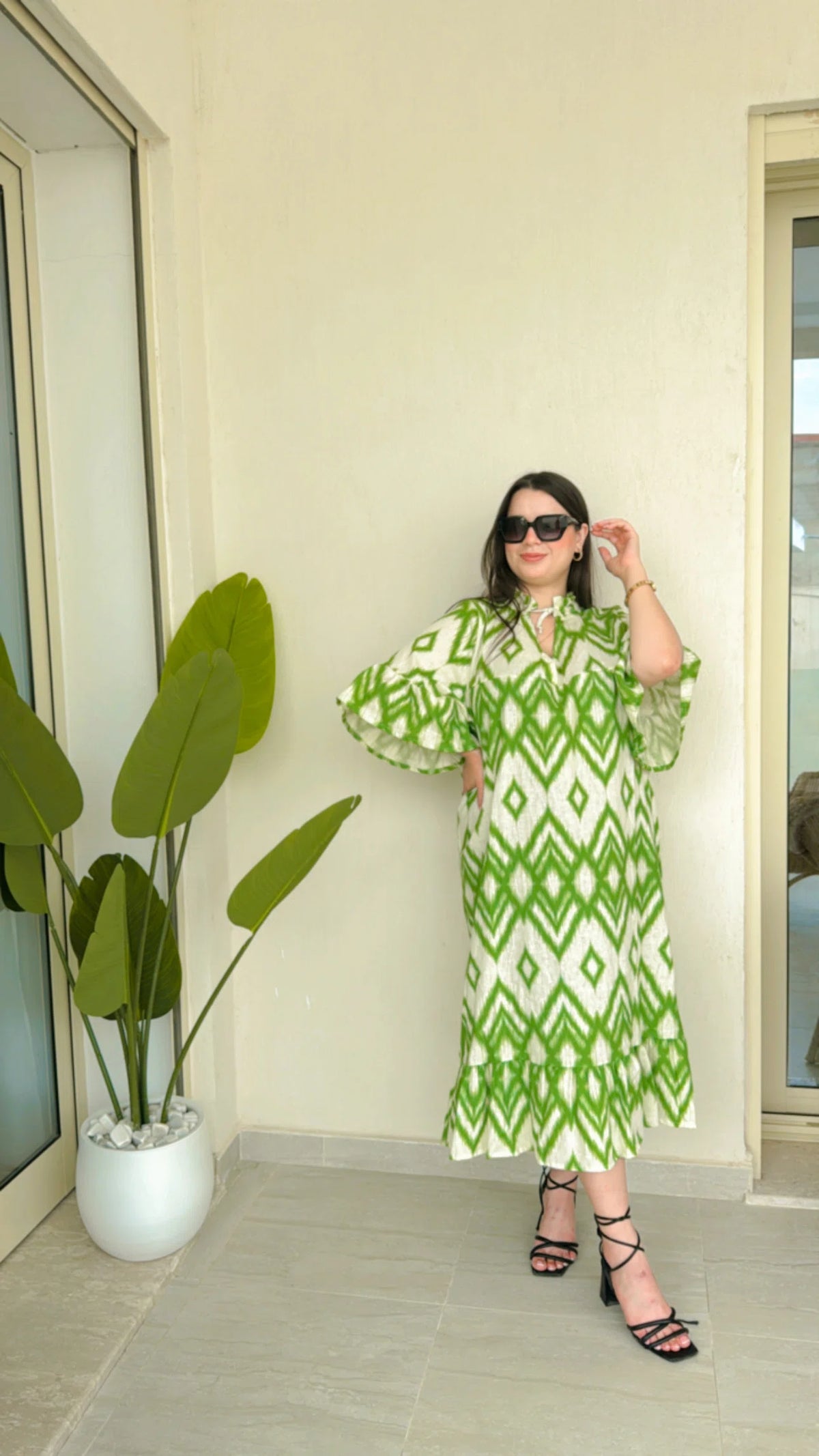 Robe en 100 % Lin Imprimée