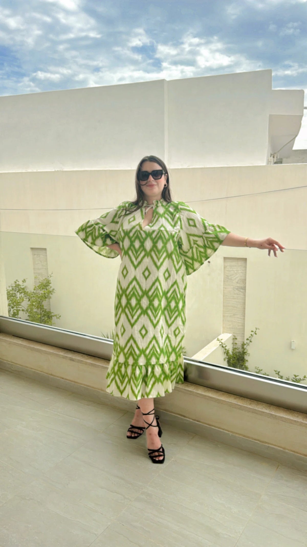 Robe en 100 % Lin Imprimée