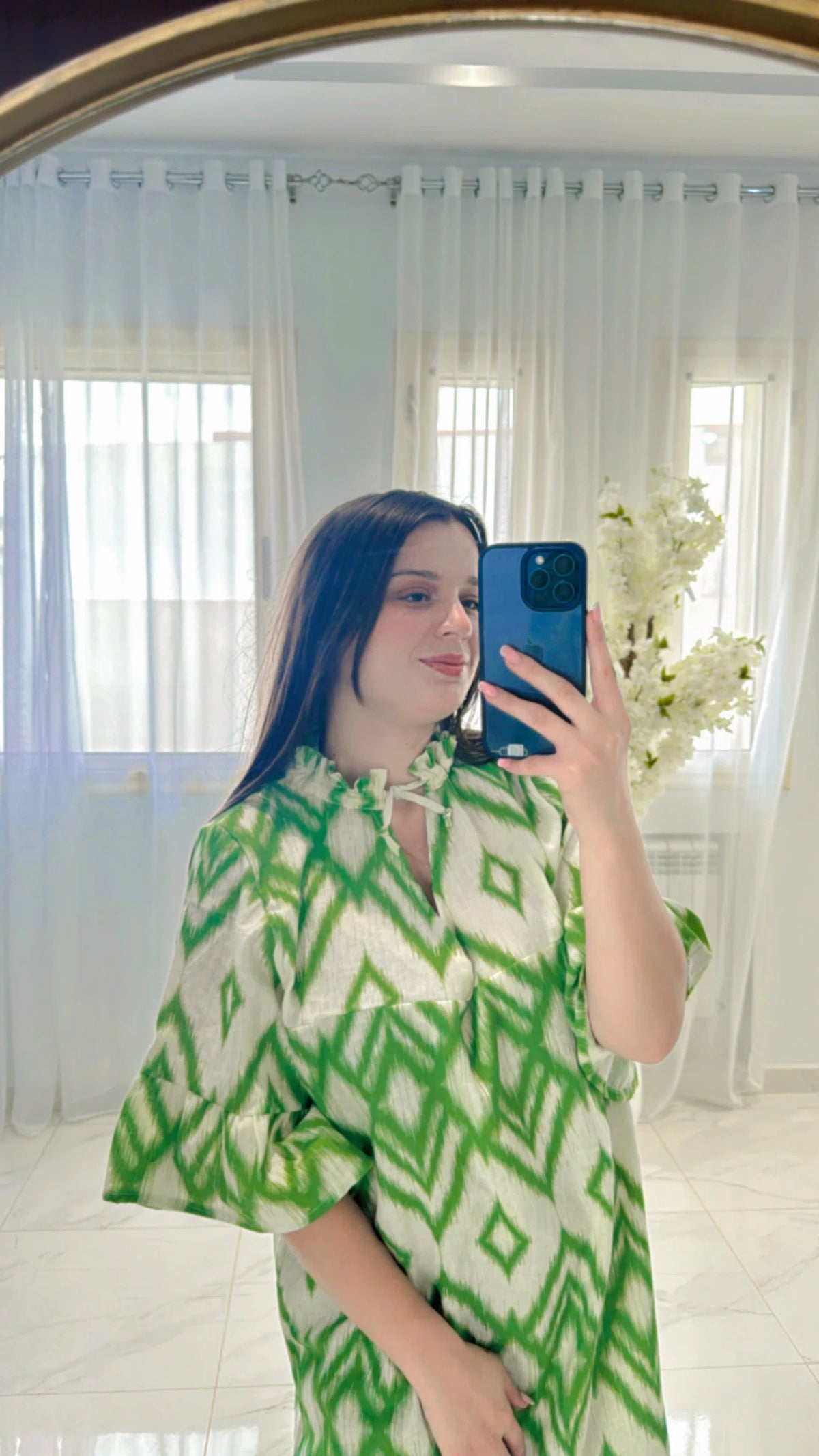 Robe en 100 % Lin Imprimée