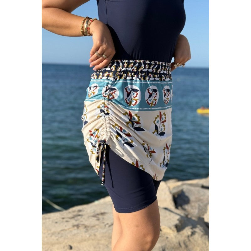 Maillot de Bain 2 Pièces – Combinaison Short & Cache-jupe