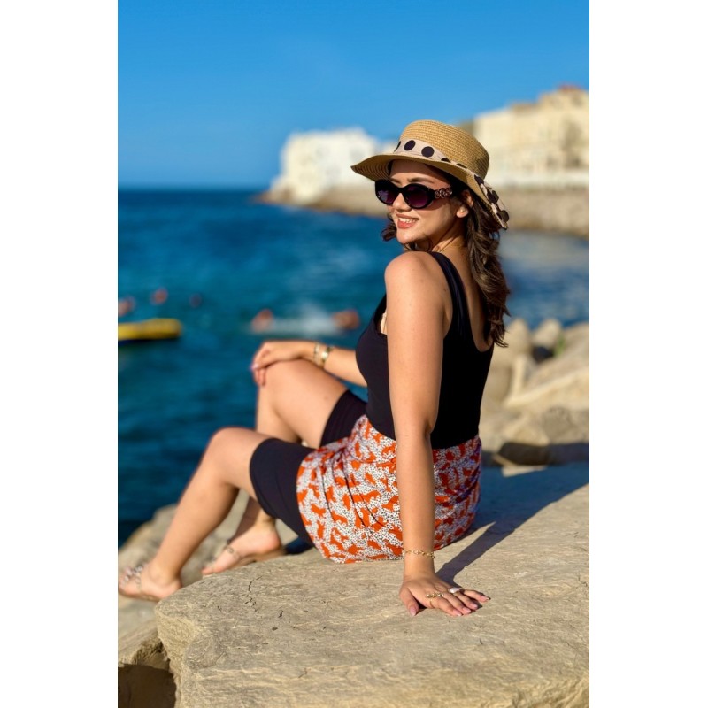 Maillot de Bain 2 Pièces – Combinaison Short & Cache-jupe
