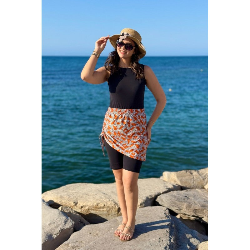 Maillot de Bain 2 Pièces – Combinaison Short & Cache-jupe