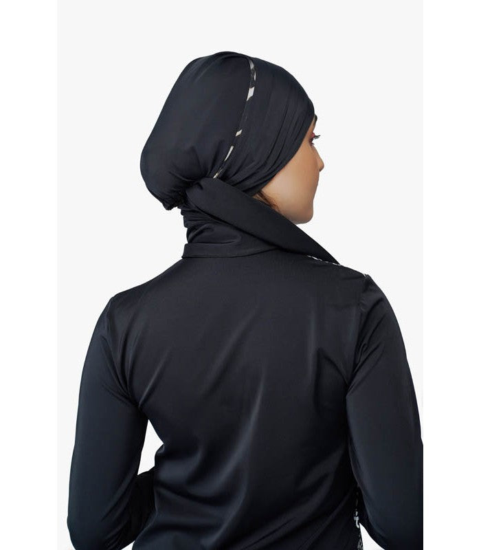 Burkini Imprimé avec Bonnet Foulard