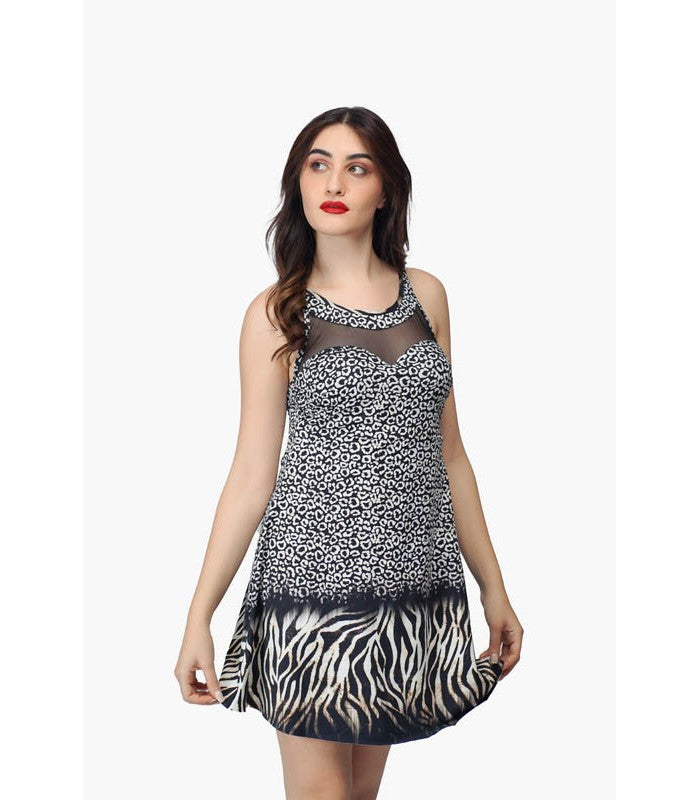 Robe Maillot Zèbre à Tulle