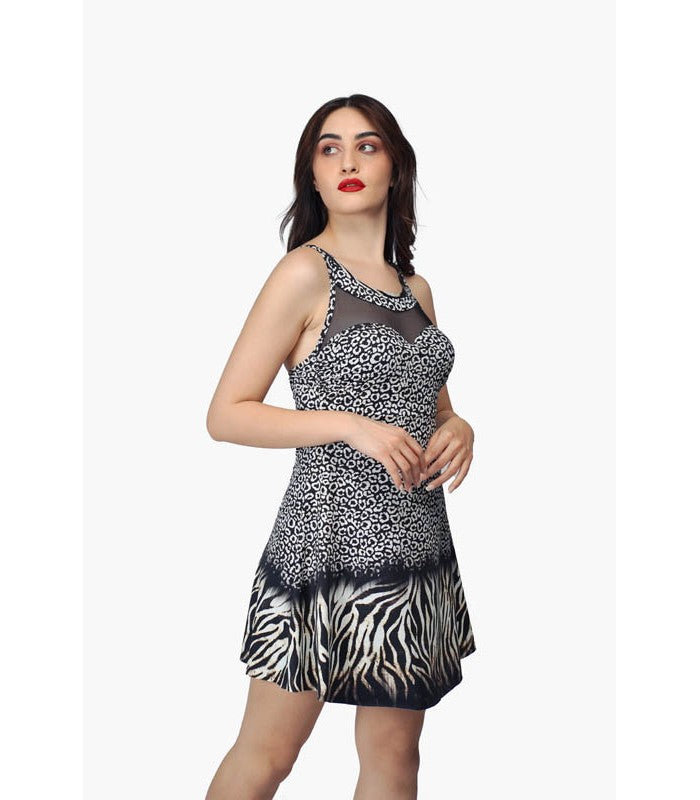 Robe Maillot Zèbre à Tulle