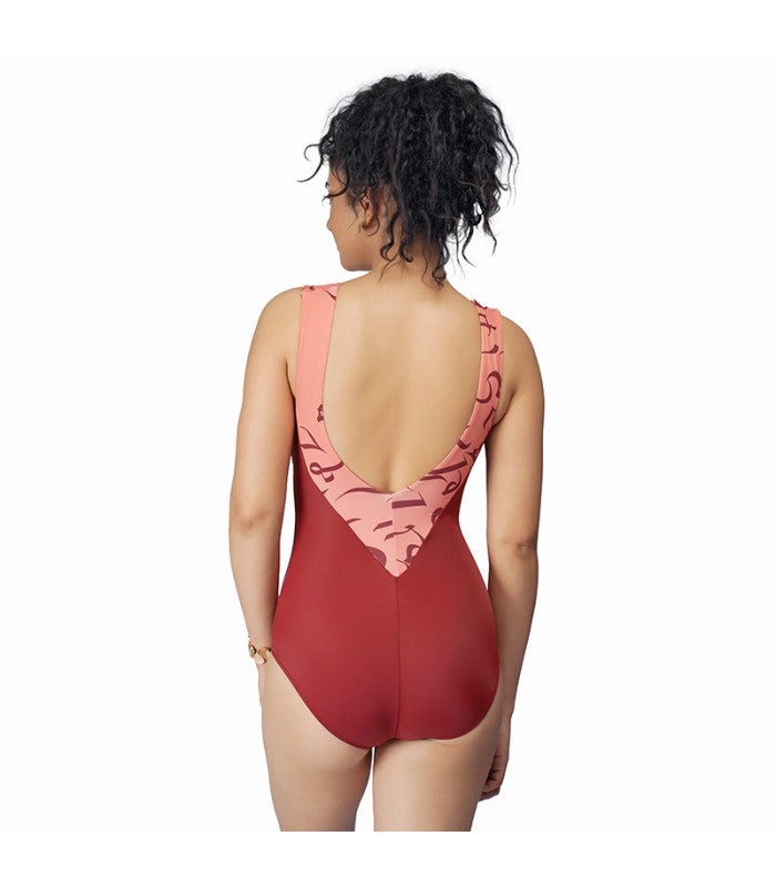 Maillot Une Pièce Décolleté V Calligraphie
