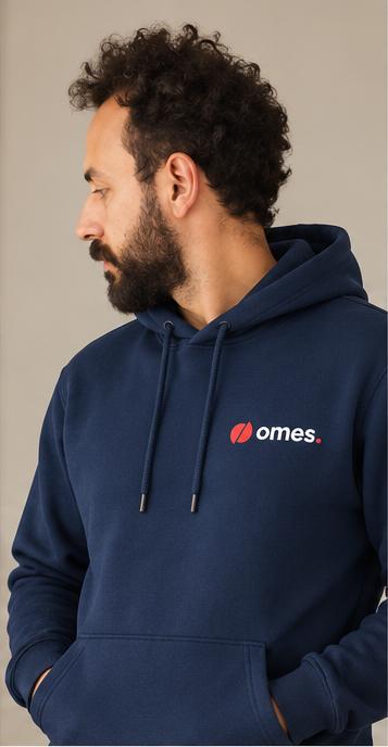 Hoodie OMES · Bleu marine — vue 2