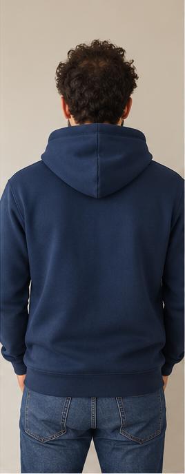 Hoodie OMES · Bleu marine — vue 3