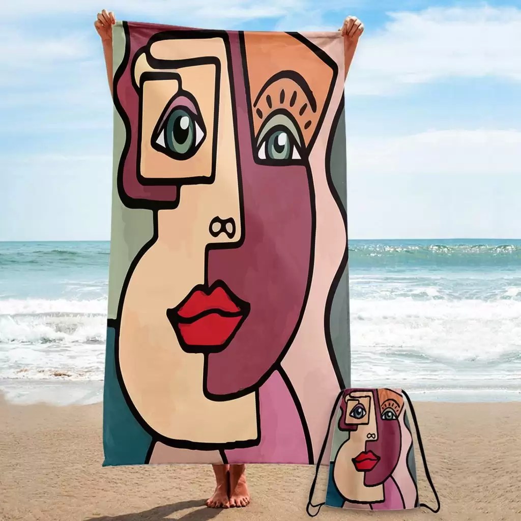 Serviette de Plage M Nice Green Eyes