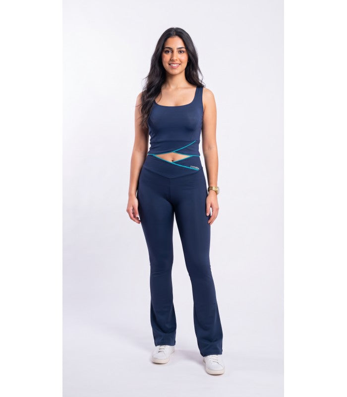 Pantalon de Sport Croisé Évasé