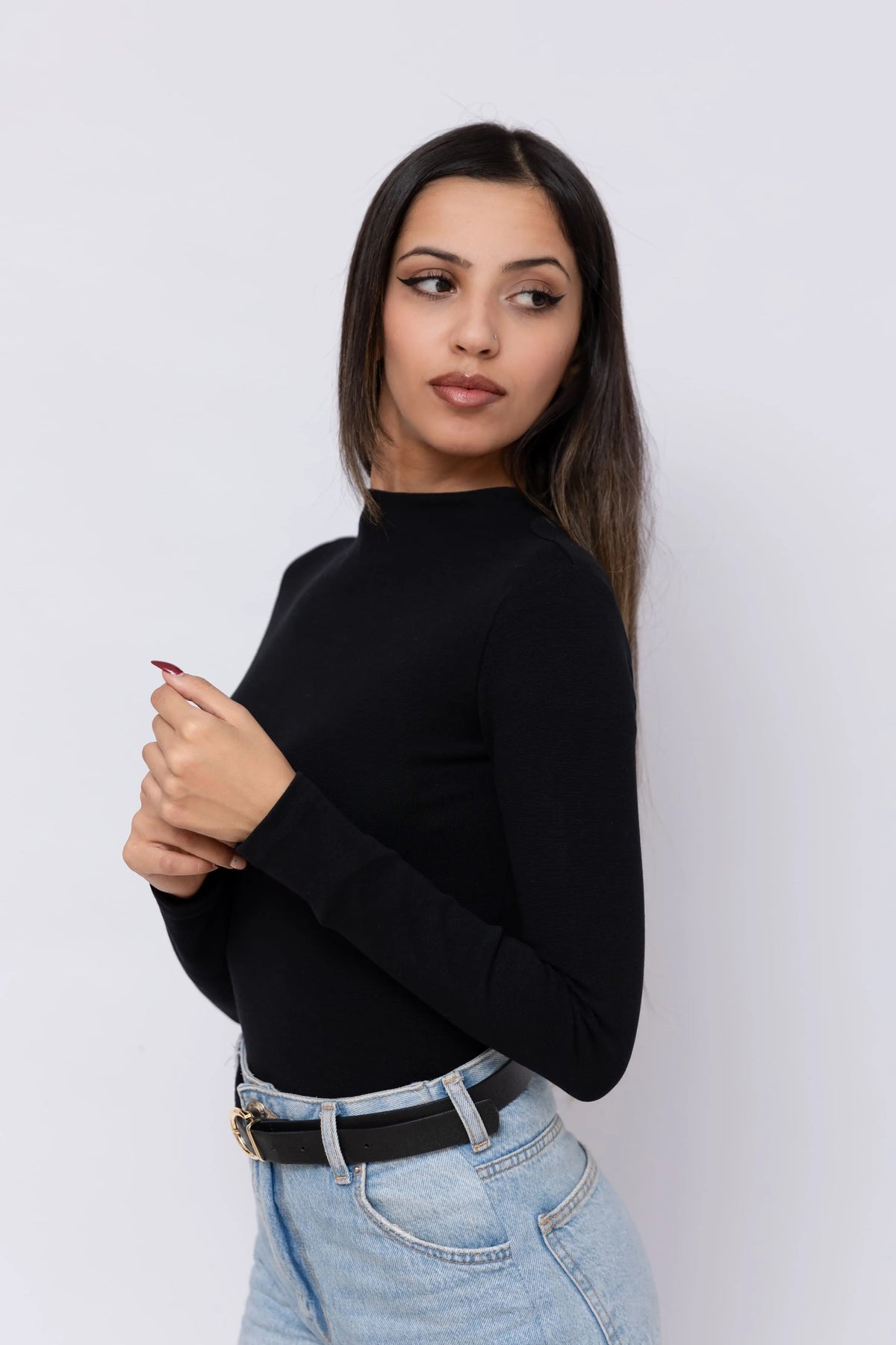 Pull ARIA - en maille fine à col Perkins