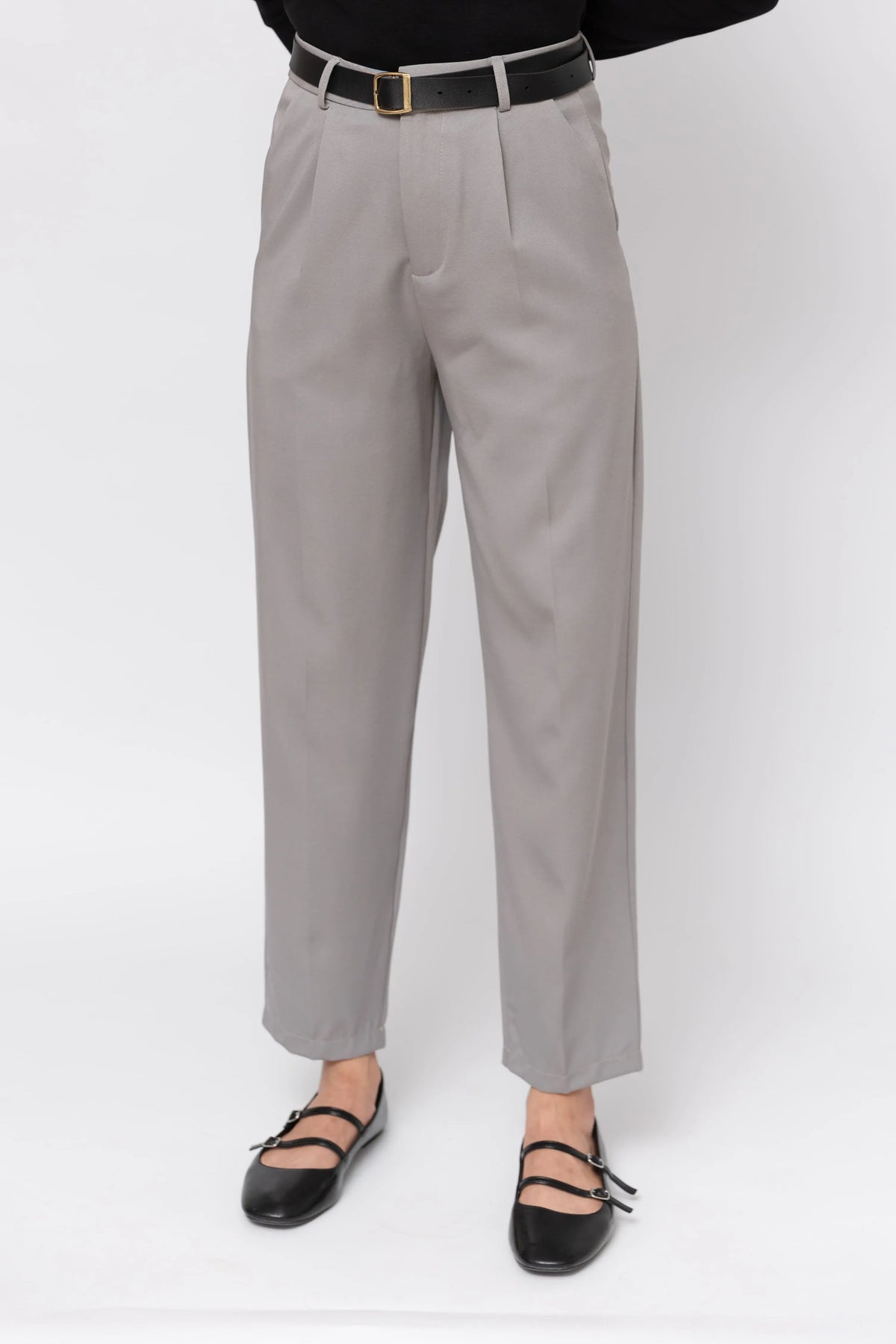Pantalon Edge – Taille Haute avec Ceinture et Passepoil