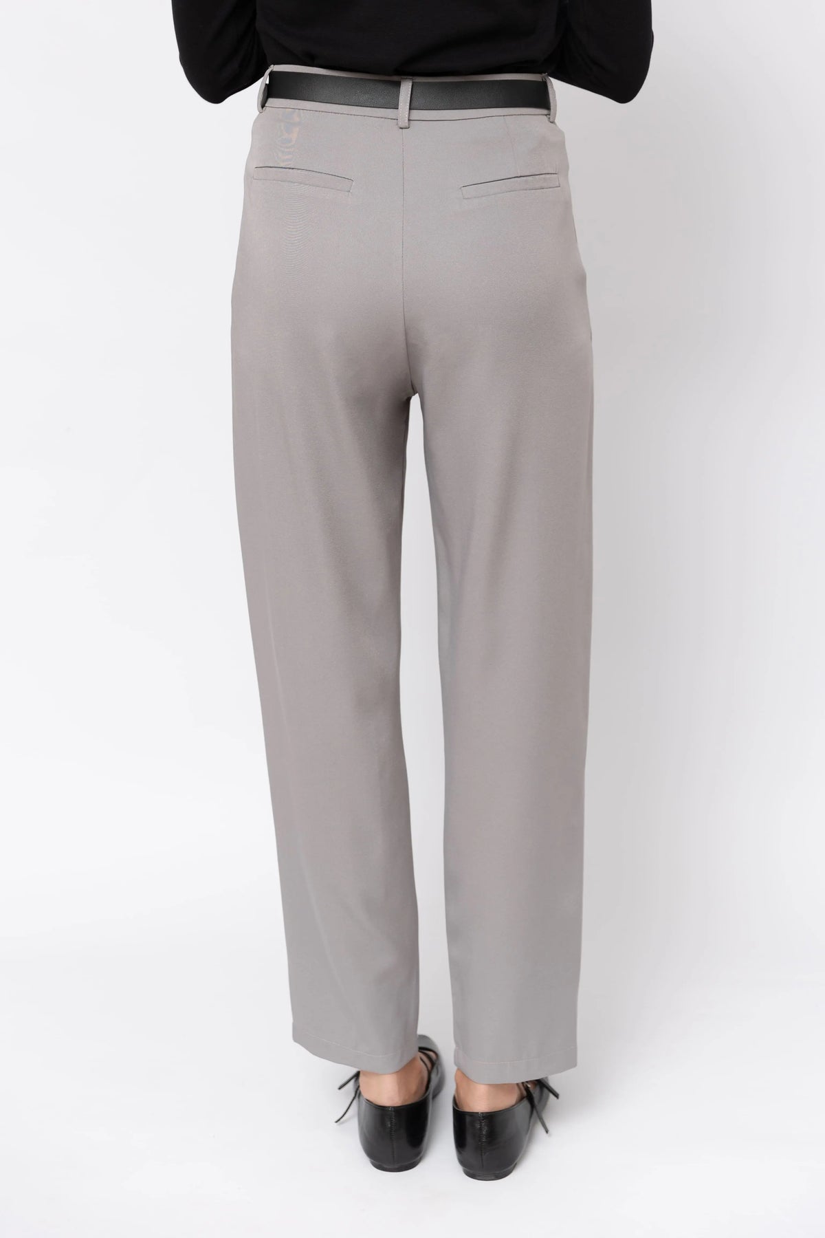 Pantalon Edge – Taille Haute avec Ceinture et Passepoil