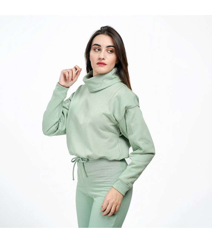 Pull Oversize Molletonné Vert Amande