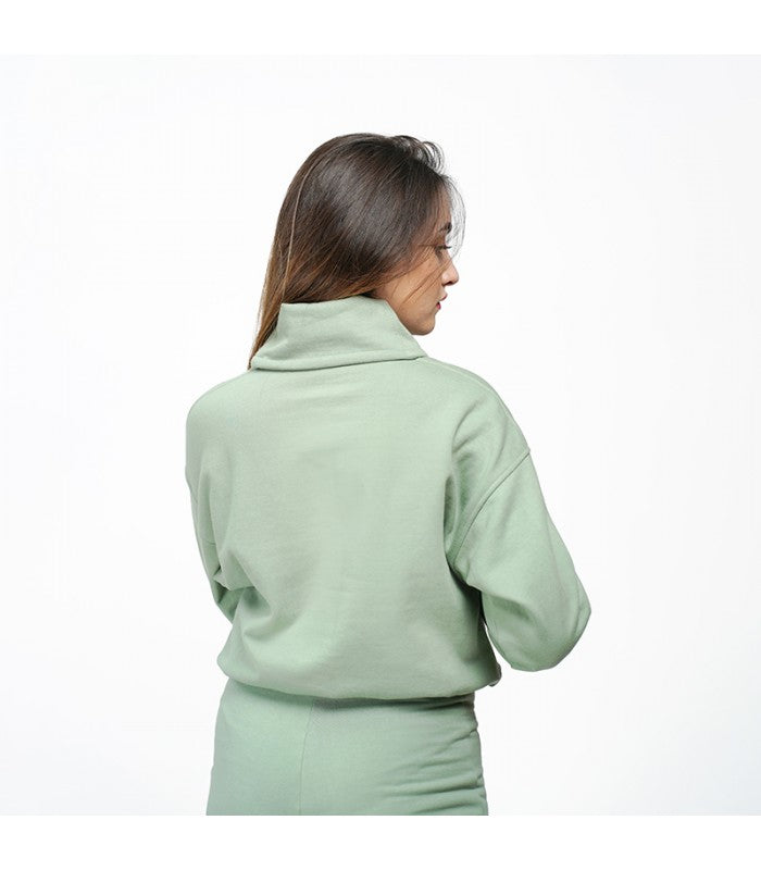 Pull Oversize Molletonné Vert Amande