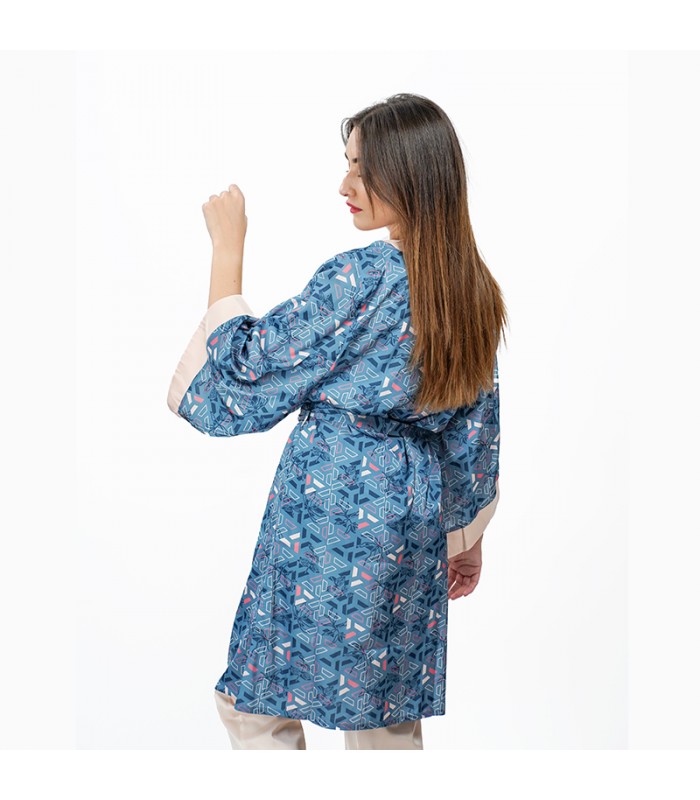 Robe de Chambre Kimono en Satin Imprimé