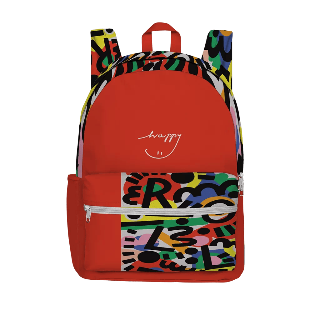 Sac à Dos Casual M Happy Rouge
