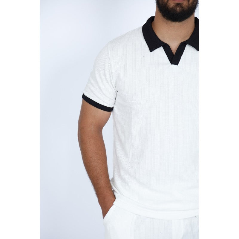 Set Homme Polo & Short en Jacquard Coton –