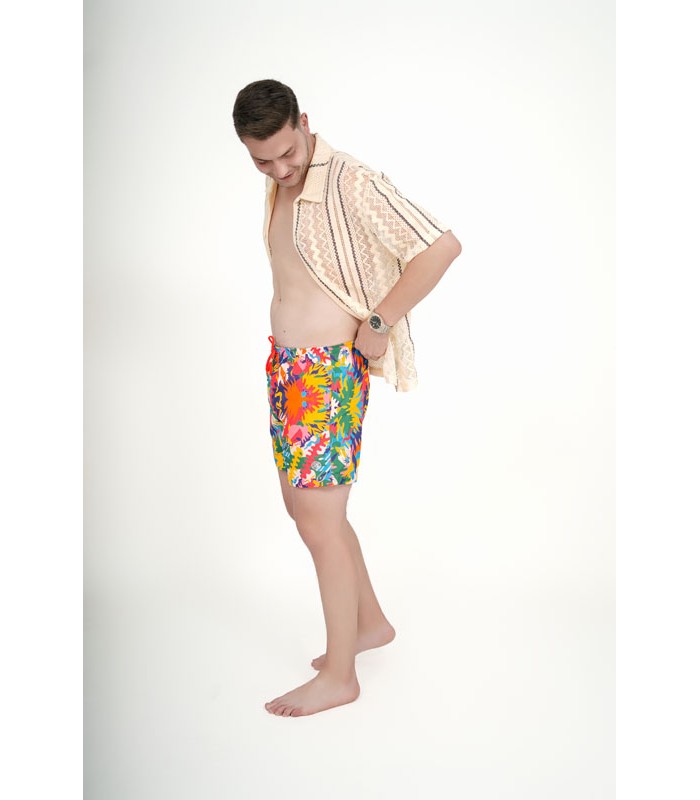 Short de Bain Homme Coupe Courte Imprimé