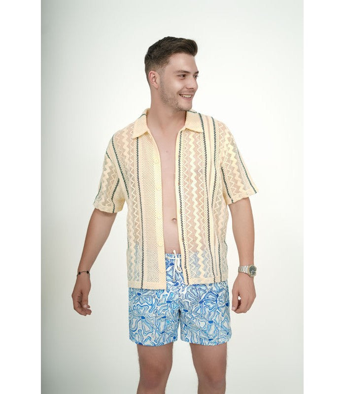 Short de Bain Homme Coupe Courte Imprimé