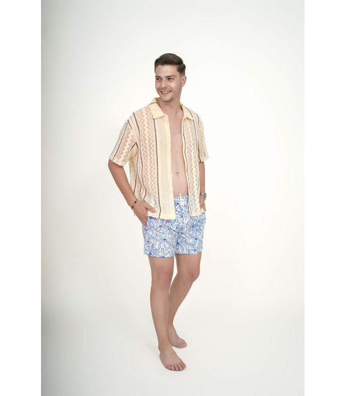 Short de Bain Homme Coupe Courte Imprimé