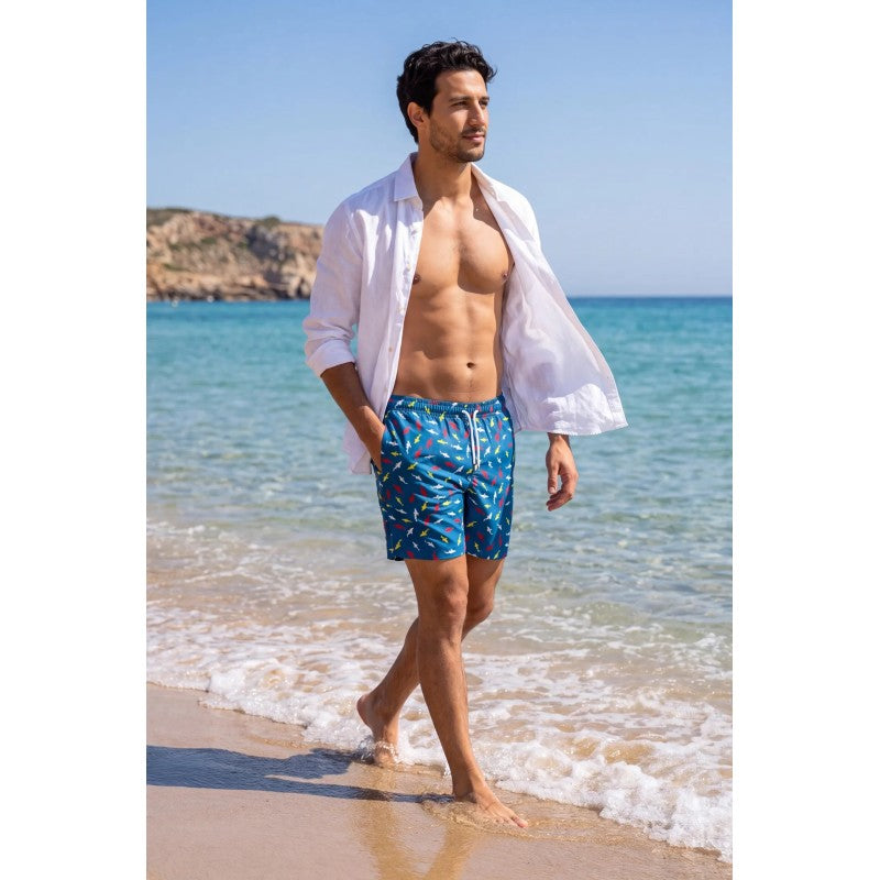 Short de Plage Homme Imprimé – Léger, Confortable & Séchage
