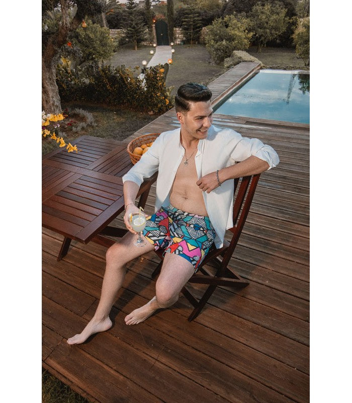 Short de Bain Homme Coupe Courte Imprimé