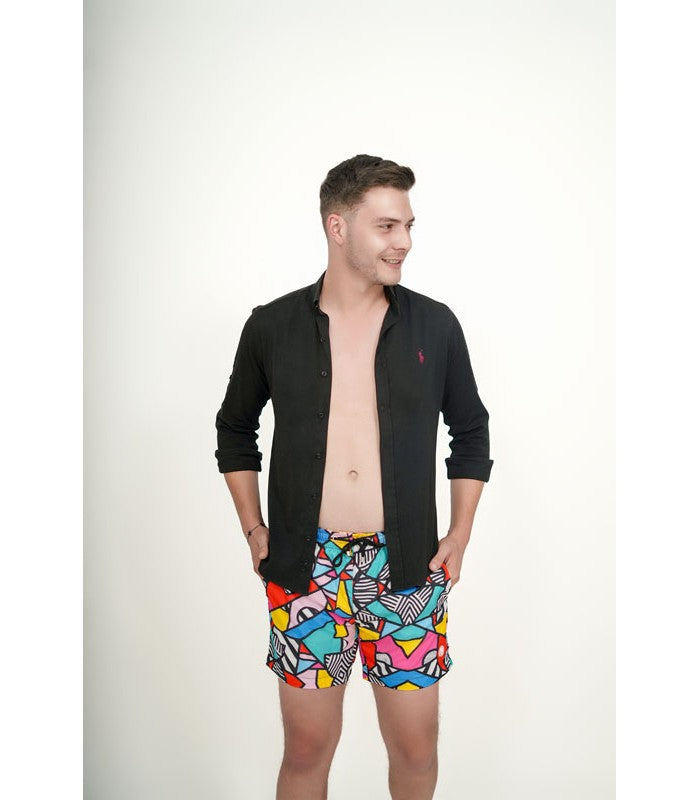 Short de Bain Homme Coupe Courte Imprimé
