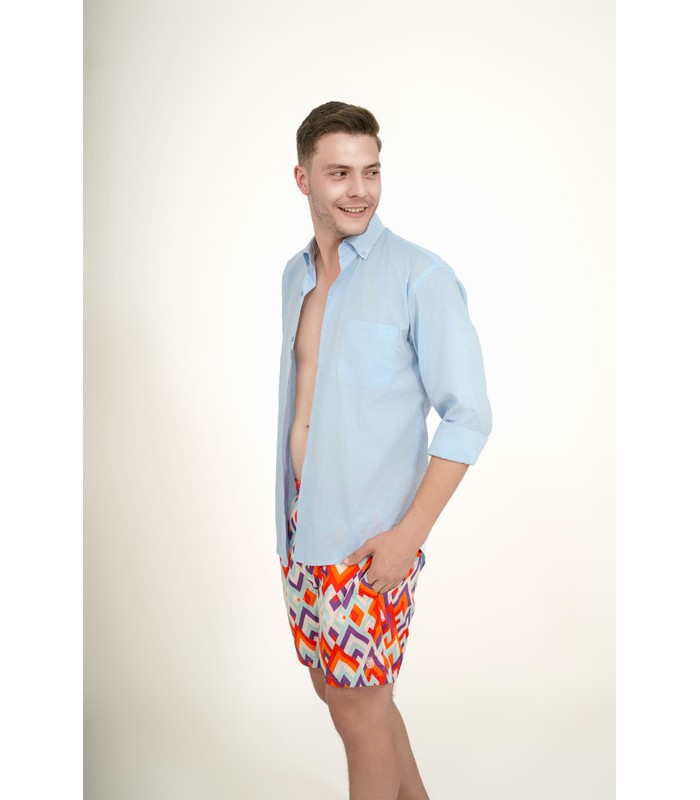 Short de Bain Homme Imprimé Impressive