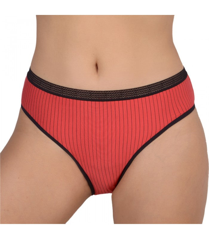 Slip Taille Basse à Rayures