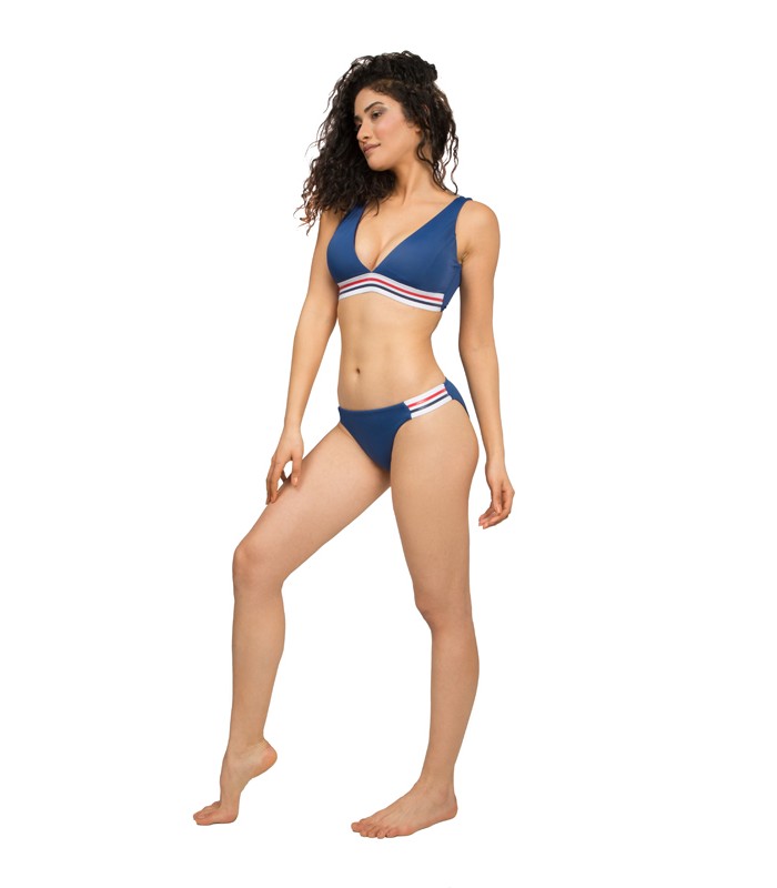 Bas de Bikini Taille Basse à Élastiques Latéraux