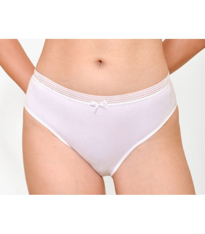 Slip Taille Basse à Galon en Coton Bio