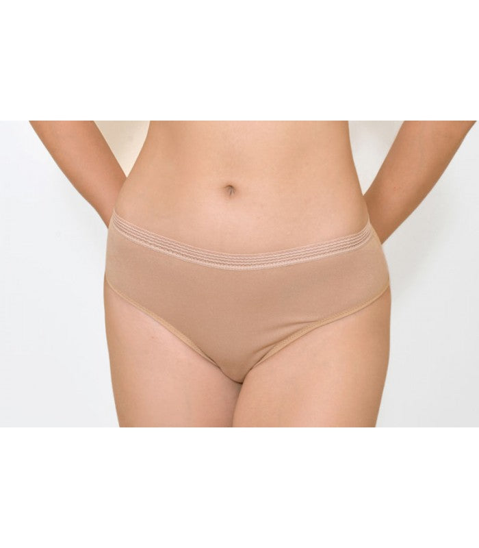Slip Taille Basse à Galon en Coton Bio