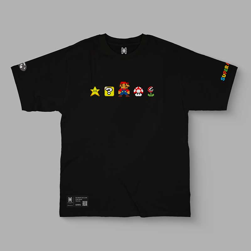 T-shirt Oversize Super Mario – Style Rétro Pixel Art