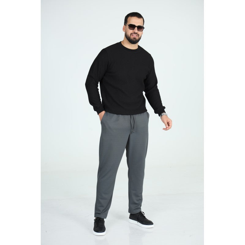 Sweat Col Rond Jacquard Homme | Motif Texturé